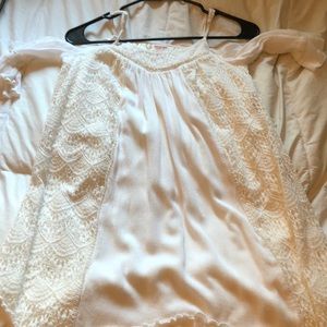 Short White Flowey Dress